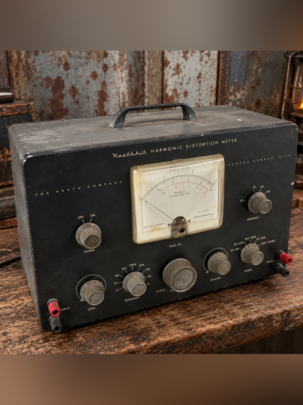 Vintage Heathkit HD-1 Harmonic Distortion Meter Tube Audio Test Equipment -Decor